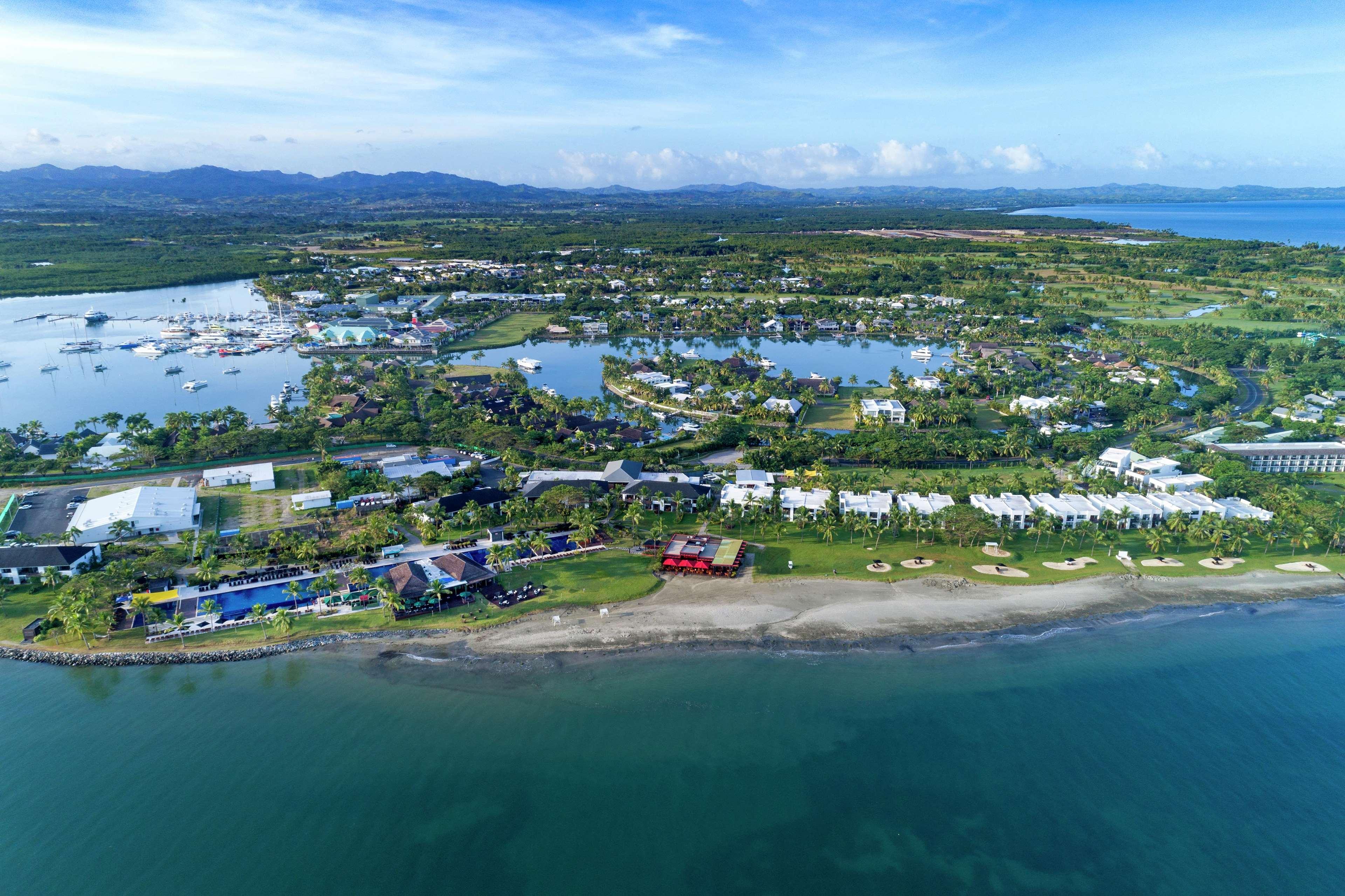 Hilton Fiji Beach Resort And Spa Denarau Island Exterior photo Aerial view of the town of La Romana