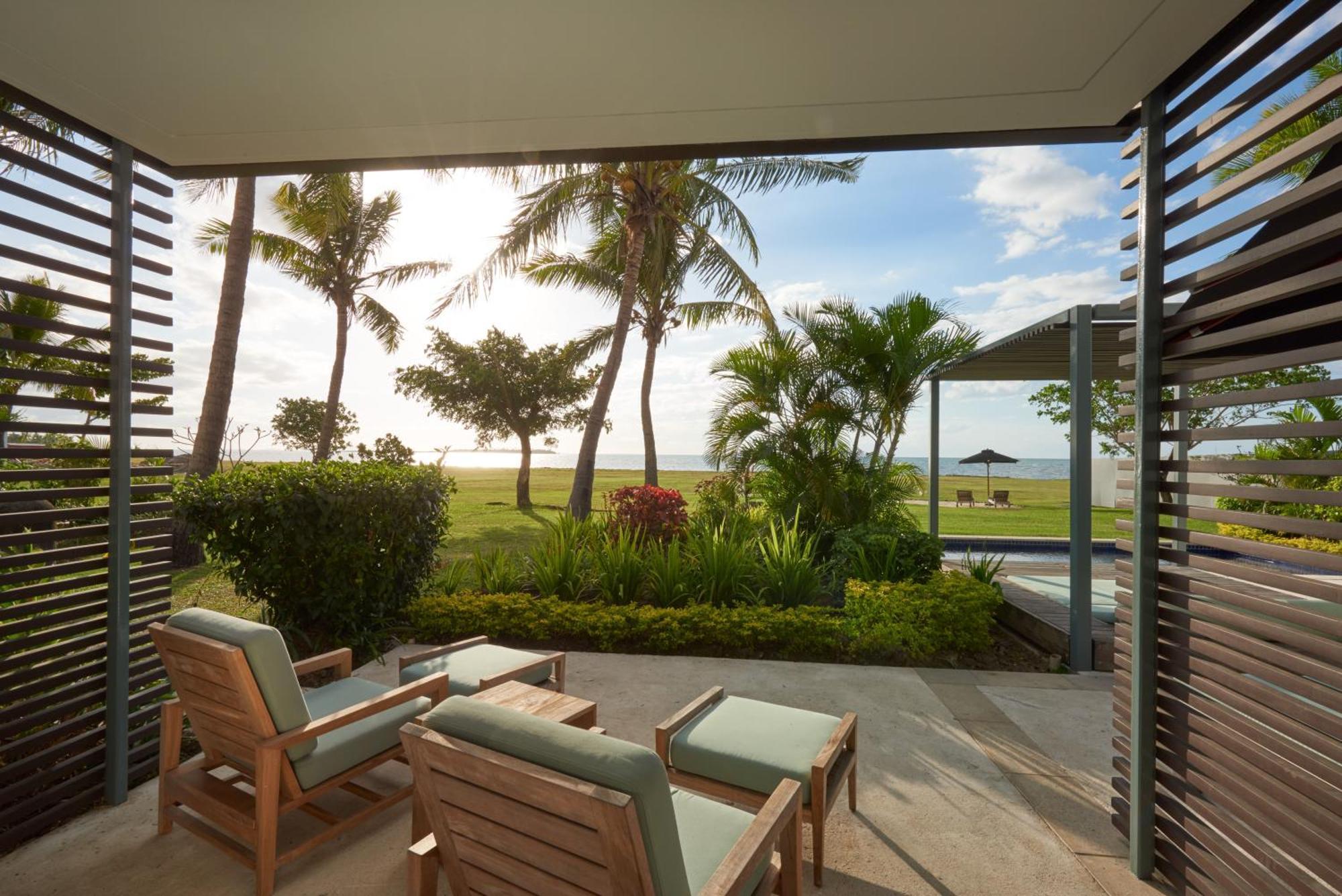 Hilton Fiji Beach Resort And Spa Denarau Island Exterior photo View from a guest room at the Sheraton Resort